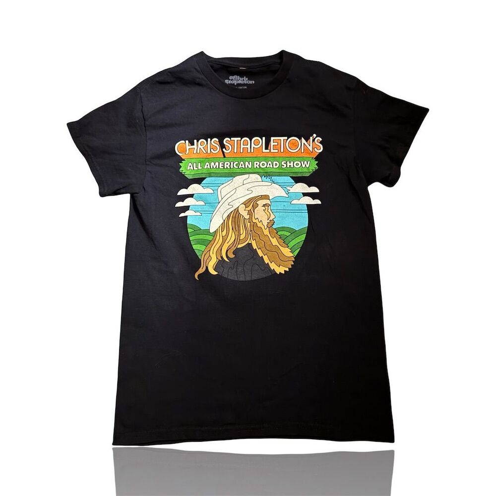 Chris Stapleton All American Road Show Tour T-Shirt Black Unisex S